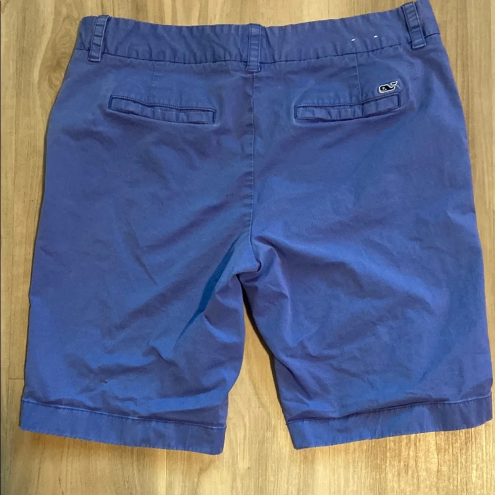 Vineyard Vines Blue Bermuda Shorts Casual Cotton Blend - Picture 4 of 5